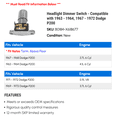 thumbnail image 2 of Headlight Dimmer Switch - Compatible with 1963 - 1964, 1967 - 1972 Dodge P200 1968 1969 1970 1971, 2 of 2