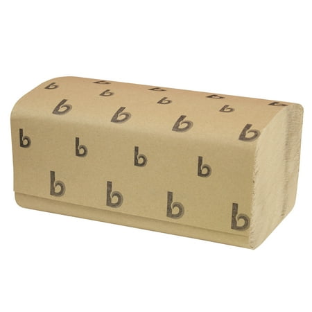 Boardwalk Singlefold Paper Towels  Natural  9 x 9 9/20  250/Pack  16 Packs/Carton -BWK6210