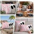 thumbnail image 5 of Halloween Outdoor Waterproof Pillow Covers, Cartoon Funny Error Ghost Pink Decorative Square Throw Pillowcase Sofa Cushion Sham for Patio/Couch/Chair, 16"x16" 2 Pack, 5 of 8
