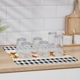 thumbnail image 6 of Fall Harvest Pumpkins Dish Drying Mats for Kitchen Counter,Buffalo Check Black White Microfiber Absorbent Dish Drainer/Rack Mat,Reversible Hangding Quick Drying kitchen Drying Mat,18x24inch, 6 of 6