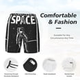 thumbnail image 4 of Kdxio Astronaut At Spacewalk Print Men'S Swim Trunks With Compression Liner 7 Inch Inseam Quick Dry Swim Shorts, 4 of 7