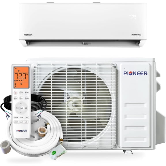 Pioneer Quantum Ultra 12,000 BTU 23 SEER2 115V High-Wall Ductless Mini-Split Air Conditioner Inverter Heat Pump Full Set