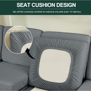 Sanmadrola Couch Covers Sofa Cushion Cover Slipcovers Wear-Resistant Universal Stretch Anti-Slip Sectional L Shape Sofa Covers, Chaise Lounge Sofa Slipcover