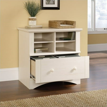 Sauder Harbor View 1 Drawer Lateral Wood File Cabinet In Antique