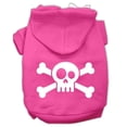 thumbnail image 1 of Skull Crossbone Screen Print Pet Hoodies Bright Pink Size Xs (8), 1 of 1