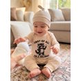 thumbnail image 4 of RUINIXCW Baby Boy Jumpsuit and Hat Set Long Sleeve Racoon Print Romper with Cap, 4 of 6