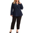 thumbnail image 2 of Agnes Orinda Women' s Plus Size Blazer Lapel Work Double Breasted Jacket Blazers 2023, 2 of 5