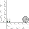 thumbnail image 2 of Gem Stone King 925 Sterling Silver Green Mystic Topaz White Diamond 925 Sterling Silver Dangle Earrings for Women (2.02 cttw, Round 6MM), 2 of 4