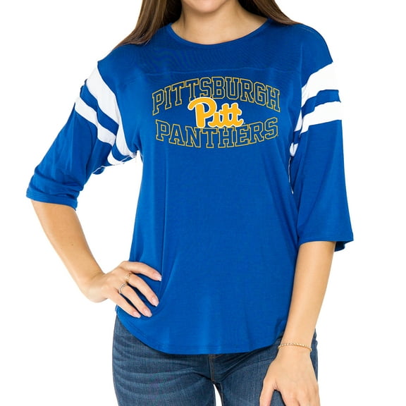 Women's Royal Pitt Panthers Abigail Jersey T-Shirt