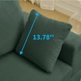 thumbnail image 4 of BALUS Chaise Lounge Chair Indoor with Ottoman, Oversized Corduroy Single Sofa Chair with 2 Pillows, Comfy Deap Sleeper Seat for Living Room, Green, 4 of 6