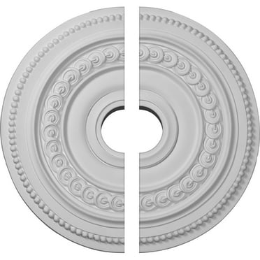18"OD x 3 1/2"ID x 1 1/4"P Oldham Ceiling Medallion, Two Piece (Fits Canopies up to 8 5/8")