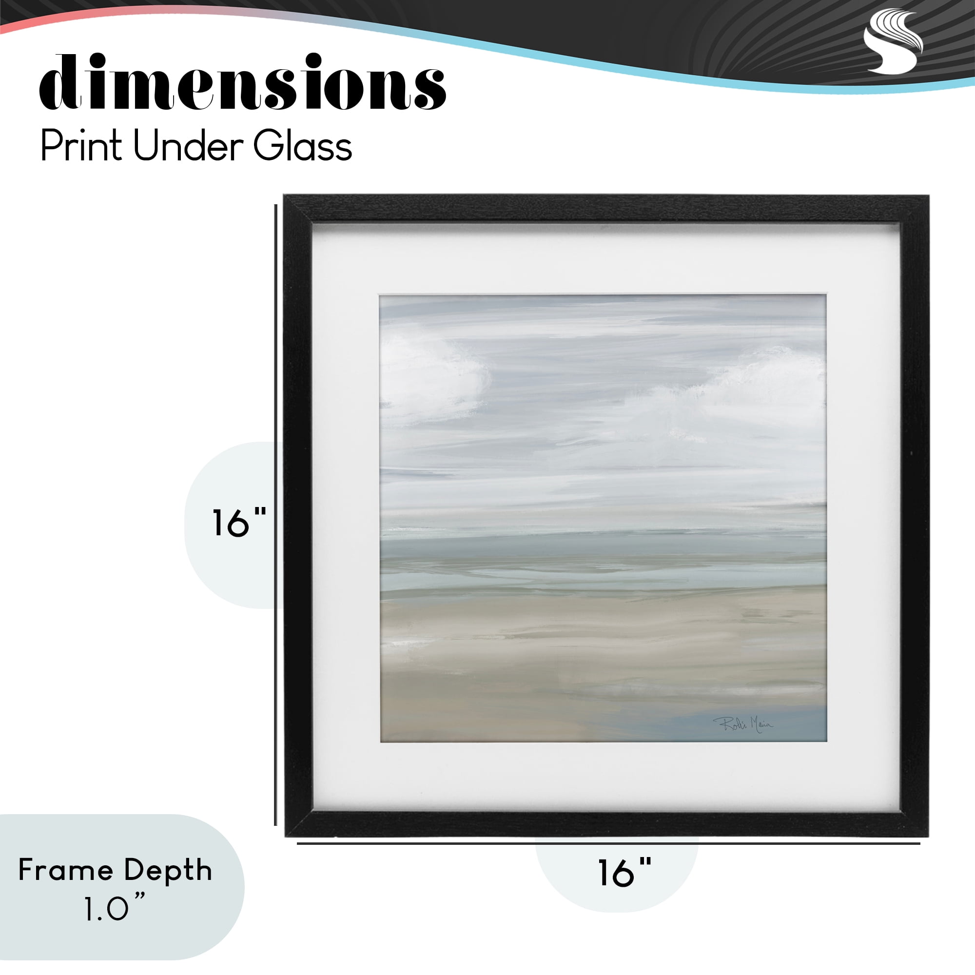 Stupell Industries Another Day Peaceful Landscape Black Framed Print Under Glass, design by Robin Maria