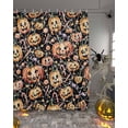 thumbnail image 2 of Halloween Shower Curtain Set ，Waterproof Fabric Shower Curtains Country Watercolor Pumpkin Candy Shower Curtains for Bathroom,Bathroom Decor 54x"78", 2 of 6