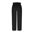 thumbnail image 6 of Mlzmgr Wide Leg Pants for Women Wide Leg Drawstring Elastic Waist Pants Loose Comfy Casual Trousers, 6 of 6