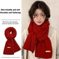 thumbnail image 4 of QHUDLV Thick Warm Knitted Scarf in Winter Autumn Soft Solid-Color Fashion Scarves, 4 of 9
