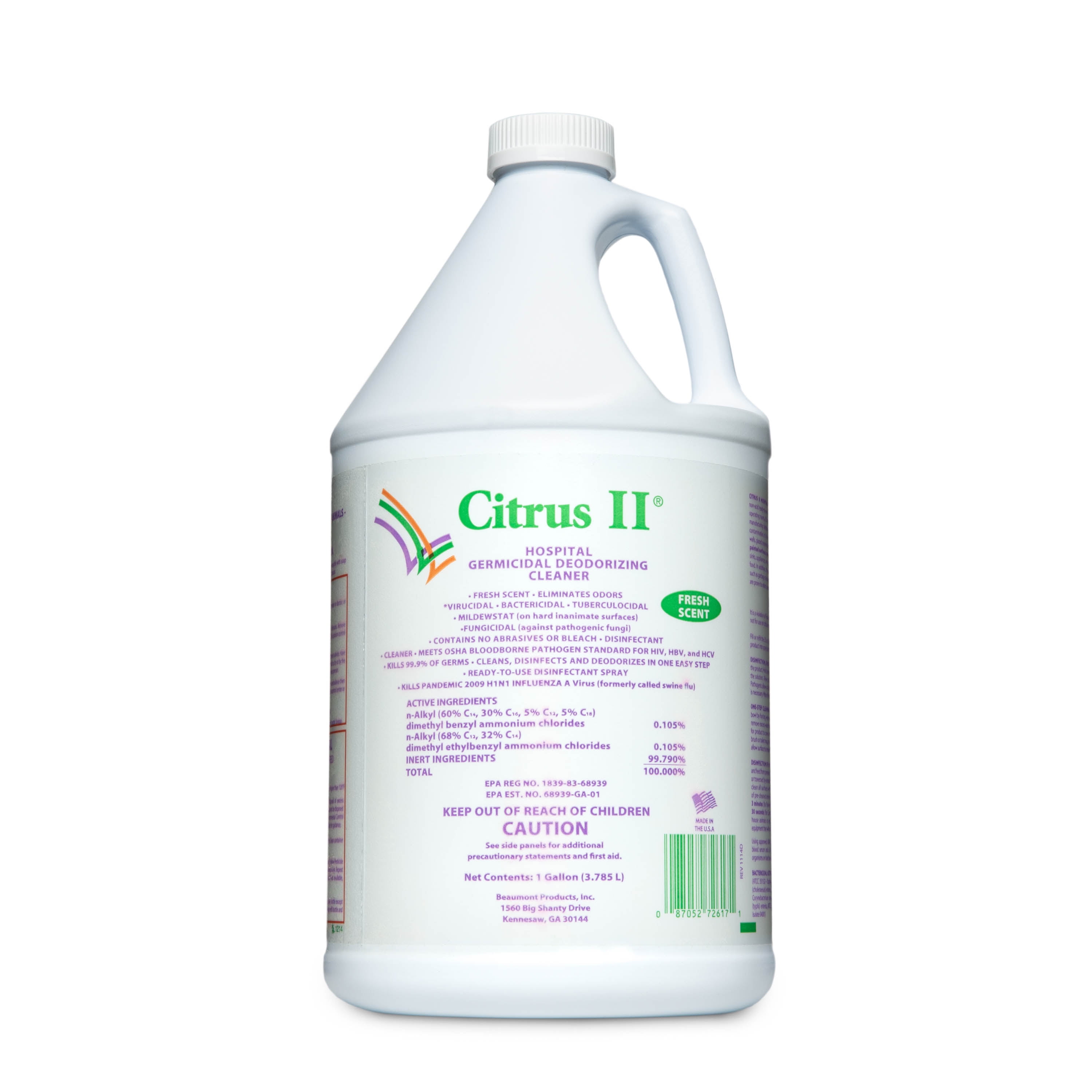 Citrus II Hospital Germicidal Deodorizing Cleaner, Lavender Fresh Scent