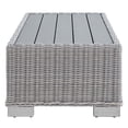 thumbnail image 3 of Modway Conway 32" Outdoor Patio Wicker Rattan Coffee Table in Light Gray, 3 of 8