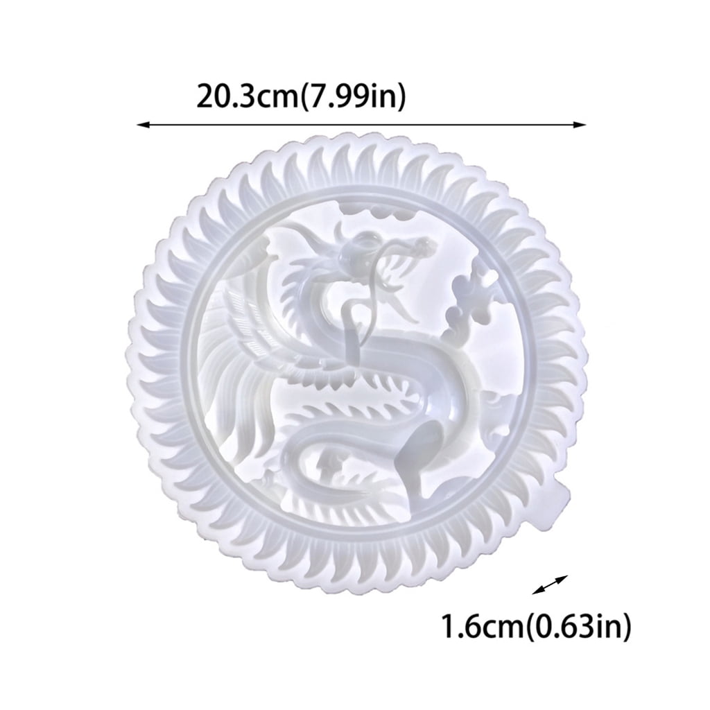 FENOHREFE 3D Dragon Resin Mold Handmade Epoxy Silicone Molds Wall Decoration for Home Office Bedroom Ornament Mold Craft