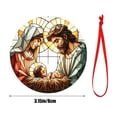 thumbnail image 3 of Adornos navideños, adornos para árboles de Navidad, decoración de belén, árbol de Navidad de madera, decoración para coche, regalos religiosos sagrados, belén, decoración navideña, regalos, colgante d, 3 of 9