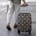 thumbnail image 3 of Black Highland Cow Flower Pattern Luggage Cover Fashion Suitcase Cover Baggage Covers Fit 25-28 Inch Luggage (Go Travel), 3 of 5