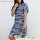 thumbnail image 4 of Vestidos Para Mujer Vestidos Casuales de Moda Cuello Redondo Manga Corta Vestido Estampado de Camuflaje Odeerbi  ODB166082, 4 of 6