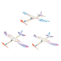 Monyance Educational Toy 3pcs Flying Glider Planes Toys Rubber Band Powered Glider Airplane(16.14X12.2X4.92Inches)