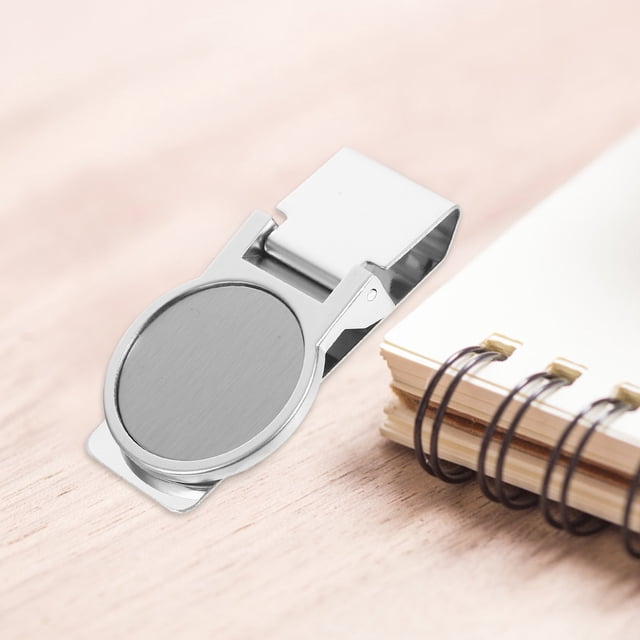 IDEANATEGRATE Pinza Para Dinero Metálica Plateada Con Sencillo Y Material