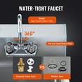 thumbnail image 2 of VEVOR 17"x12.8" Commercial Stainless Steel Hand Washing Sink with Faucet,Wall Mount Hand Basin, Utility Sink for Restaurant, Kitchen, Bar, Garage and Home, 2 of 8
