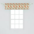 thumbnail image 2 of Ambesonne Peach Colors Window Valance, Fruit with Art, 54" X 12", White Burnt Sienna, 2 of 3
