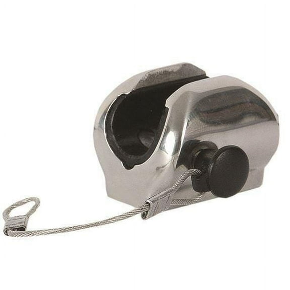 Taco Marine F13-0241/244BN Ball & Socket Flat Deck Hinge, Pin, Lanyard, 7/8" O.D. Tubing