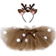 thumbnail image 3 of Falda tutú de ciervo marrón para niñas, trajes de tutú esponjosos para fiesta de niñas, baile, disfraz de reno, alce y Halloween, 3 of 5