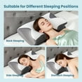 thumbnail image 3 of EDX Cervical Pillow for Pain Relief, Ergonomic Side Sleeper Pillow for Orthopedic Contour Support for Bed Sleeping, Memory Foam Orthopedic Pillow for Back Stomach Sleepers,Dark Gray, 3 of 7