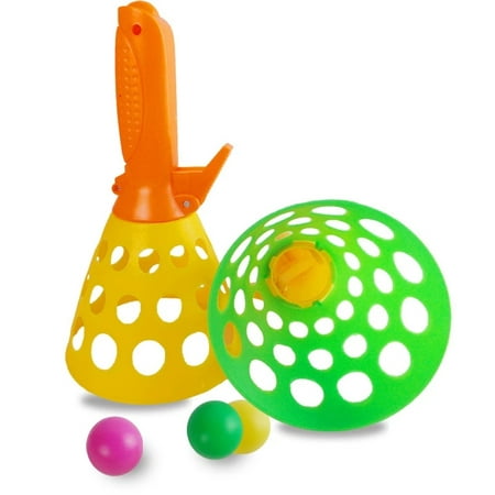 Pop and Catch Ball Game with 24 Balls and 4 Catch Launcher Baskets -  Outdoor Indoor Game Activities, Easter Basket Stuffers Gifts Beach Sport  Summer