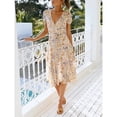 thumbnail image 4 of Vestido floral midi NikouMX con cuello en V para mujer, 4 of 7