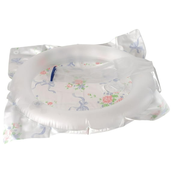 Lumex Heavy-Duty Plastic Inflatable Shampooer Basin, Portable Salon for Elderly Care, 22.5" x 23.5", 1 Ct