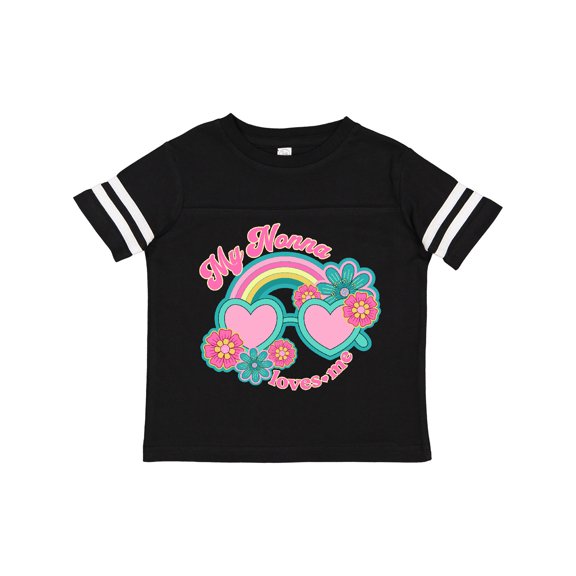 Inktastic Nonna Loves Me Girls Granddaughter Rainbow Girls Toddler T-Shirt