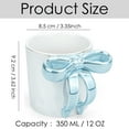 thumbnail image 6 of Farcauo 12 OZ Blue Bow Coffee Mug Ceramic Coffee Cup Coquette Porcelain Coffee Tea Cup Bow Cute mug Personalized Mug for Women Girl, 6 of 6