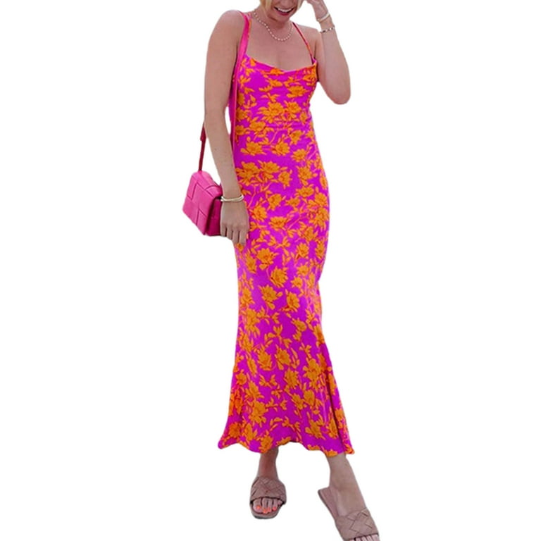 Back Bandage Sleeveless Floral Dresses Back Bandage Sleeveless Floral Dresses