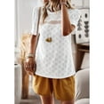 thumbnail image 3 of Slatcetga Women T Shirt Lace Trim Round Neck Short Puff Sleeve Pure Color Casual Lady Pullover Top for Spring Summer White M, 3 of 7