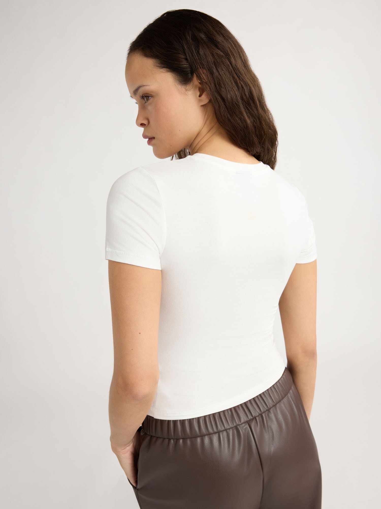 Scoop Women's Ultimate Refined Jersey Knit Fitted Baby Tee, Sizes XS-XXL