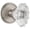 Satin Nickel, variant on Grandeur 814248 Georgetown Solid Brass Rose Privacy Door Knob Set - Nickel