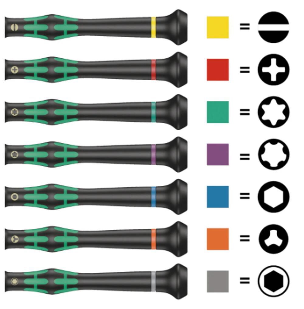 Wera Tools 2035/6 A Micro Screwdriver Set With Rack 6 Pieces