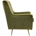 thumbnail image 5 of Fox Hill Trading Lana Velvet Accent Chair, Avocado Green, 5 of 6