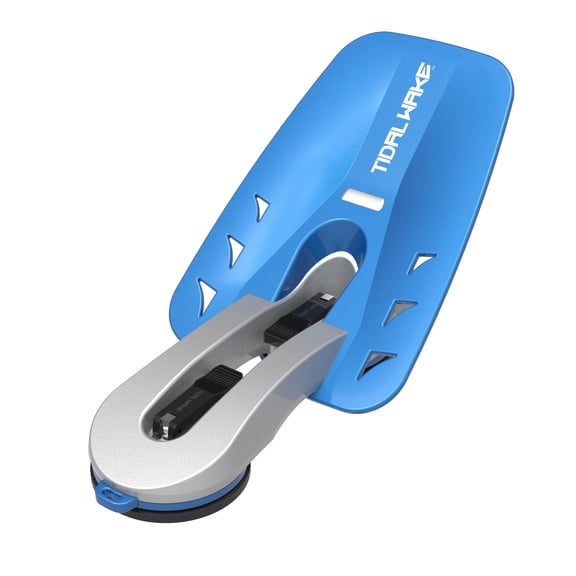Tidal Wake XLR8 Wakesurf Shaper, High-Performance Wake Generator & Compact Storage Tote - Silver/Blue