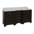 thumbnail image 3 of Nantucket 72" Double Bathroom Vanity with Chocolate Cabinet and Quartz Top, 3 of 6