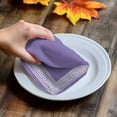 thumbnail image 4 of Purple Greek Key Kitchen Towel Dish Cloths Set of 2, Microfiber Soft Kitchen Hand Towels, Geometric Greece Ancient Farmhouse Geo Absorbent Quick Drying Dishcloths 18 x 28 Inches, 4 of 8