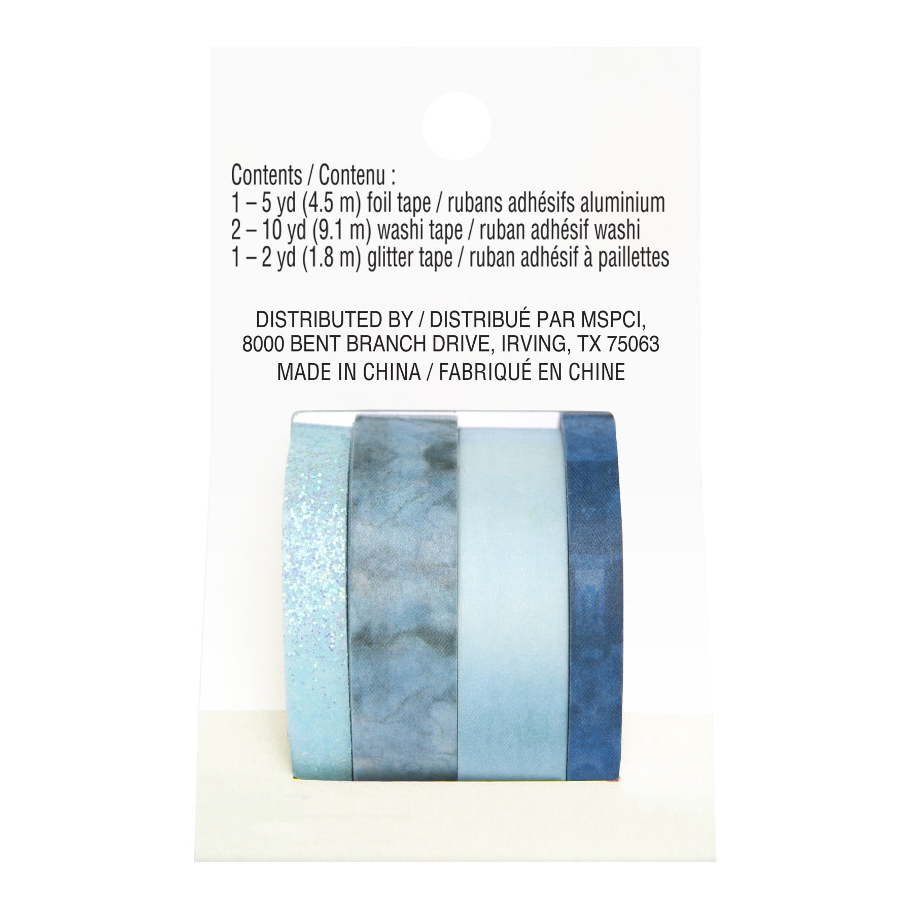 Recollections Aqua Silver Crafting Tape Set, 12 Packs: 4 ct. (48 total)