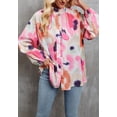 thumbnail image 4 of Abstract Print High Neck Shirt, Pink, Small, 4 of 5