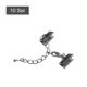 thumbnail image 3 of 10 Juegos de Cinta Crimpado Unique Bargains Abrazadera Extremos con Langosta Garra Cierres y Cadena 13mm Negro Metálico, 3 of 7