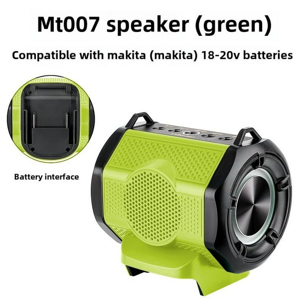 Altavoz Bluetooth Inalámbrico Reproductor MP3 Altavoz Amplificador para Makita/Dewalt/Milwaukee/Bosch Batería Li-ion de 18V 20V